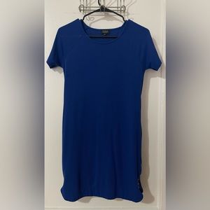 Sporty Blue Dress with Zippers